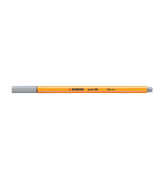 Micropunta/Felpa, Point 88, Punta Fina  0.4 mm, Gris Frío Suave, Unidad